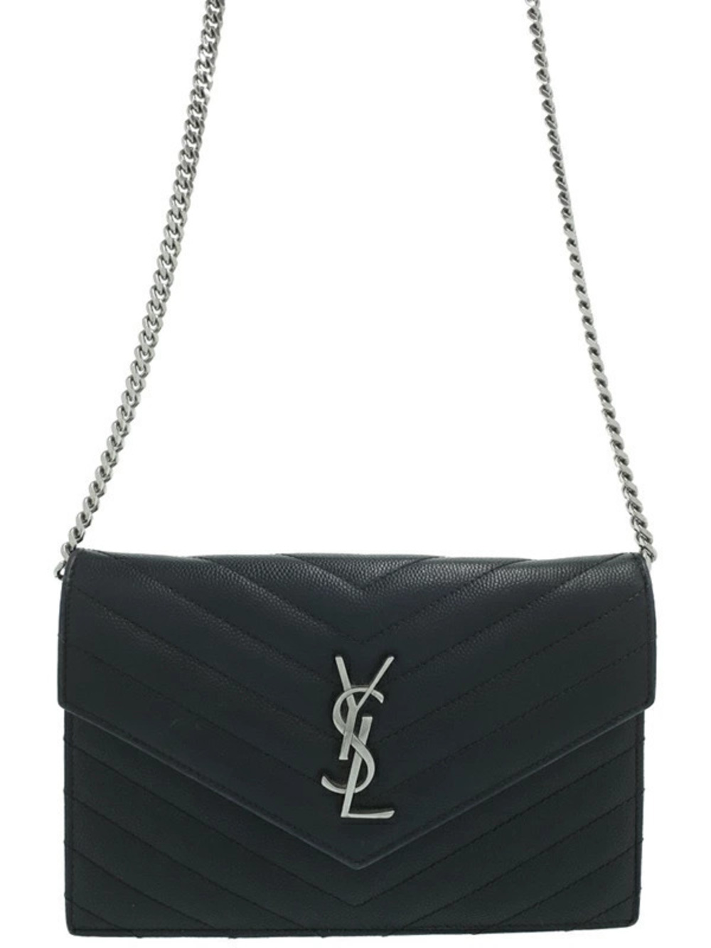 SAINT LAURENT PARIS Saint Paris Monogram Envelope Chain Wallet